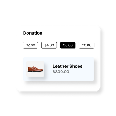 Donation/Tip feature on cart page